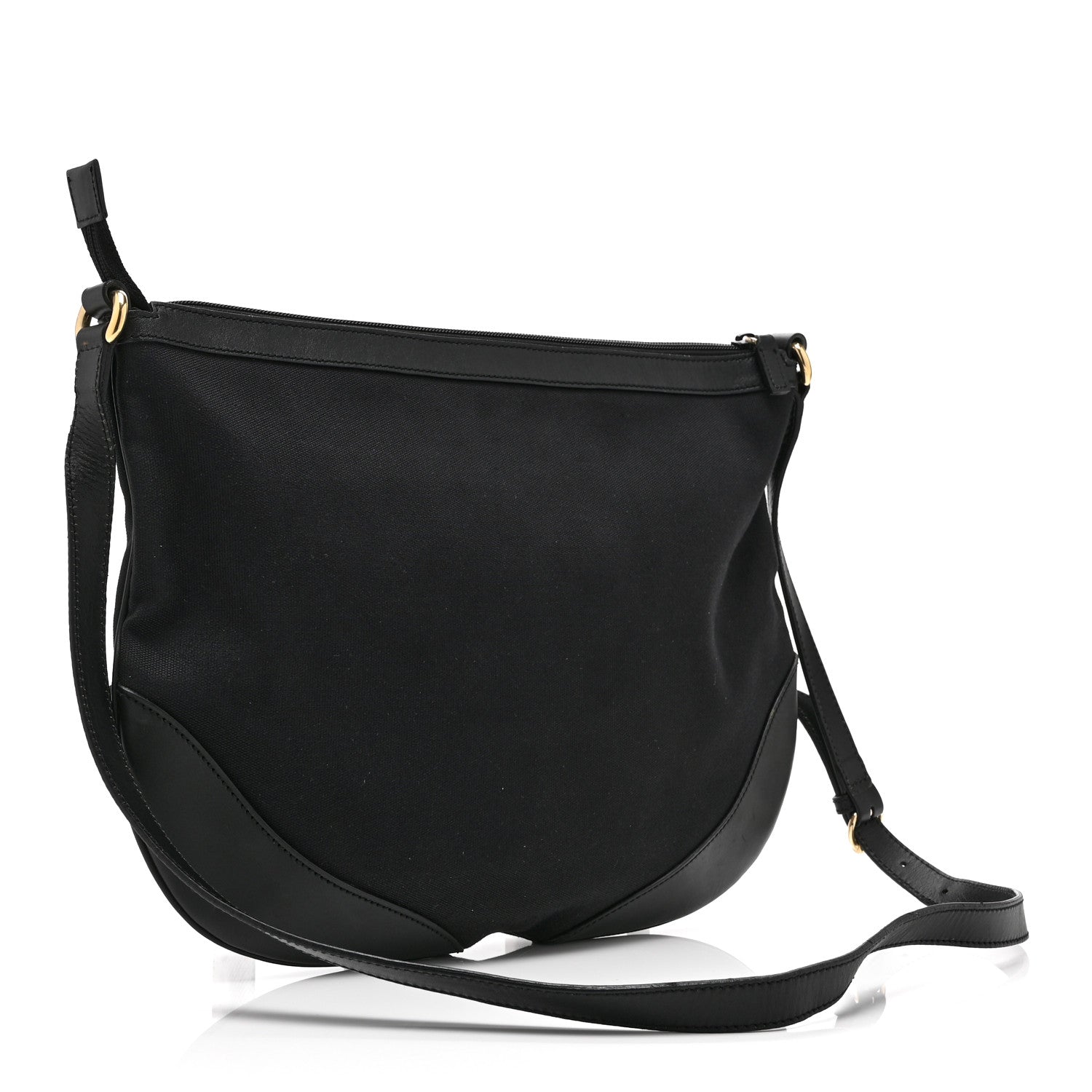 Gucci Canvas Large Half Moon Hobo Black 3 of 11