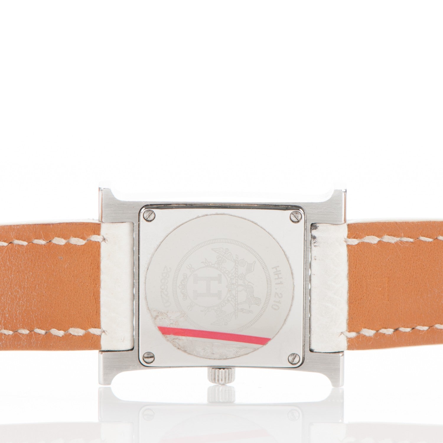 Hermes Stainless Steel Epsom 21mm Heure H Hour Quartz Watch Blanc 8 of 10