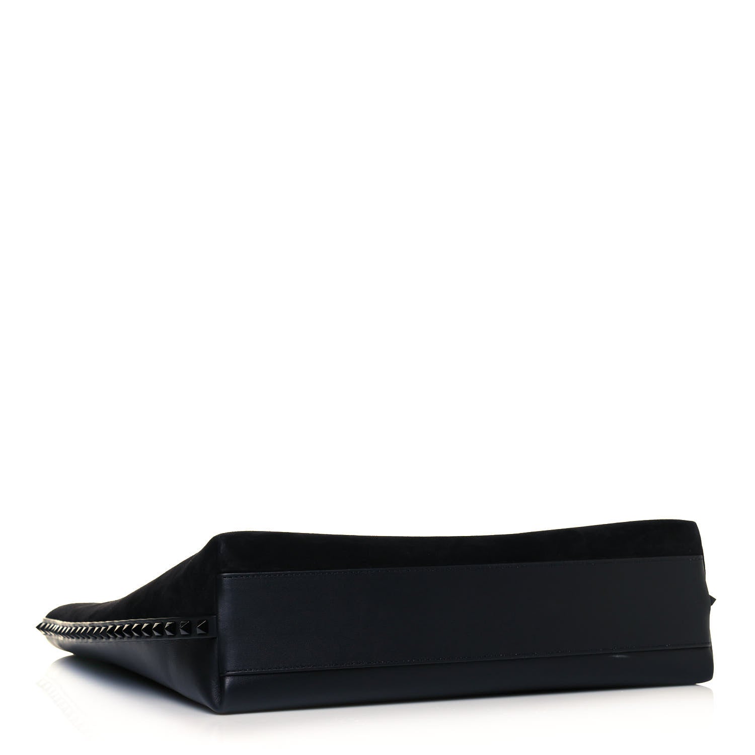 Valentino Garavani Suede Calfskin Rockstud Tote Black 4 of 12
