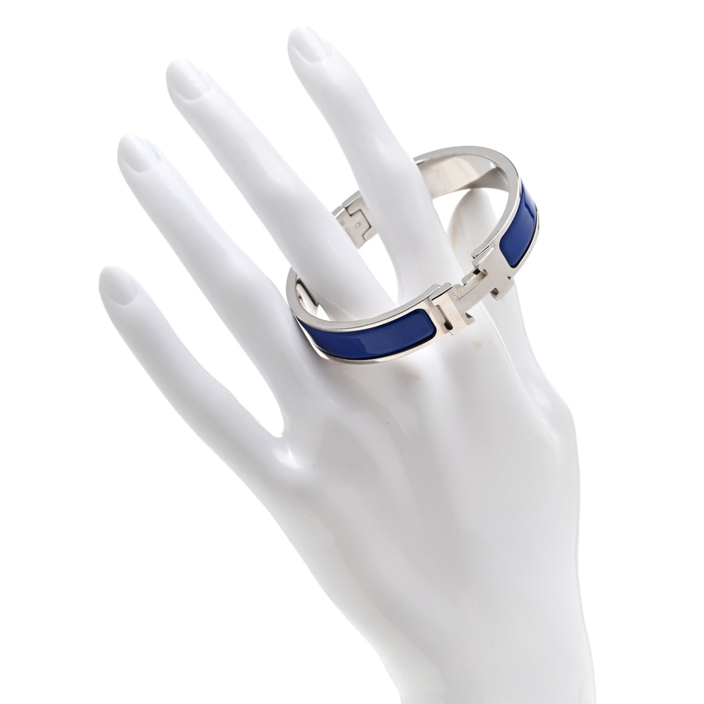 Narrow Enamel Clic Clac H Bracelet PM Bleu Royal