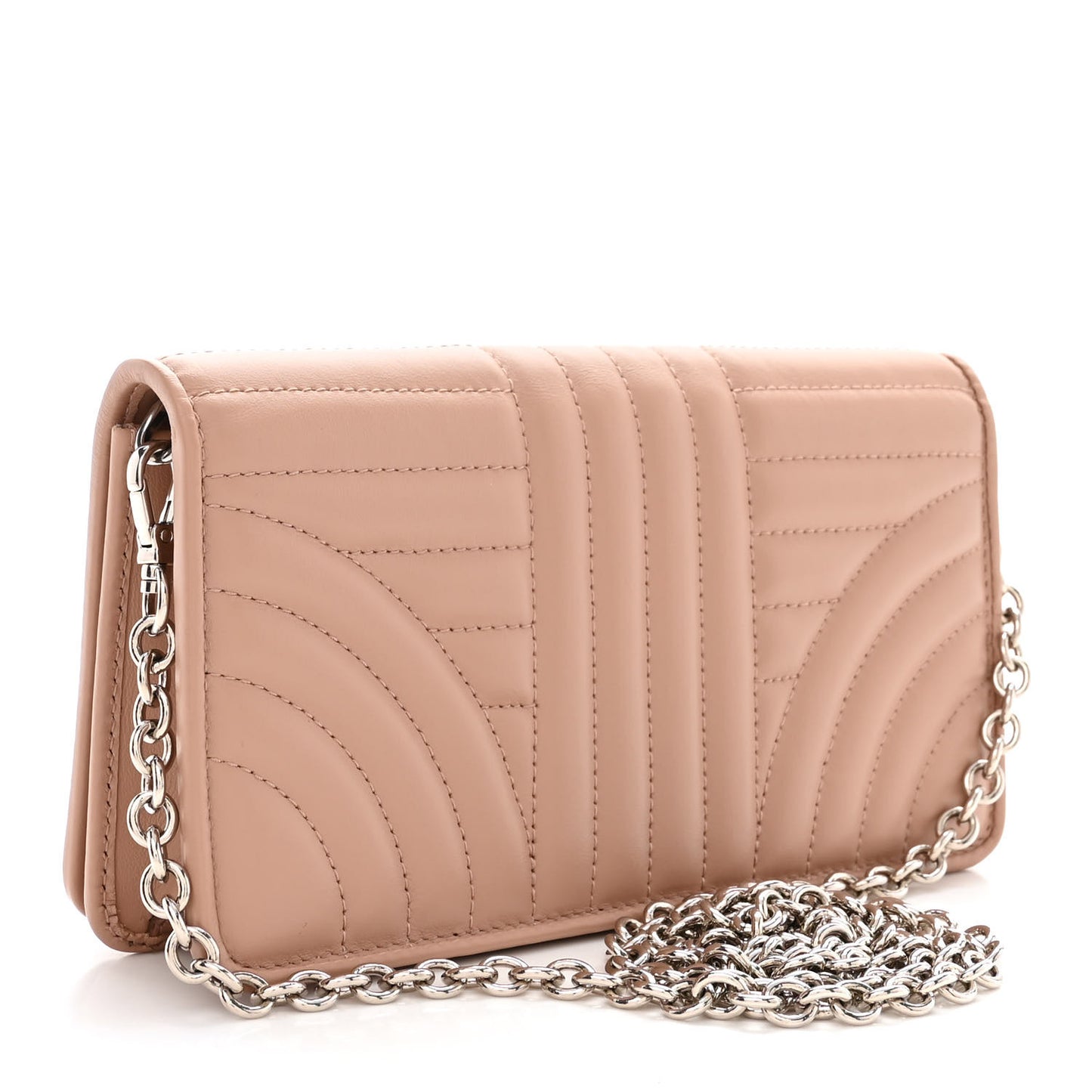 Soft Calfskin Impunture Diagramme Chain Wallet Cipria