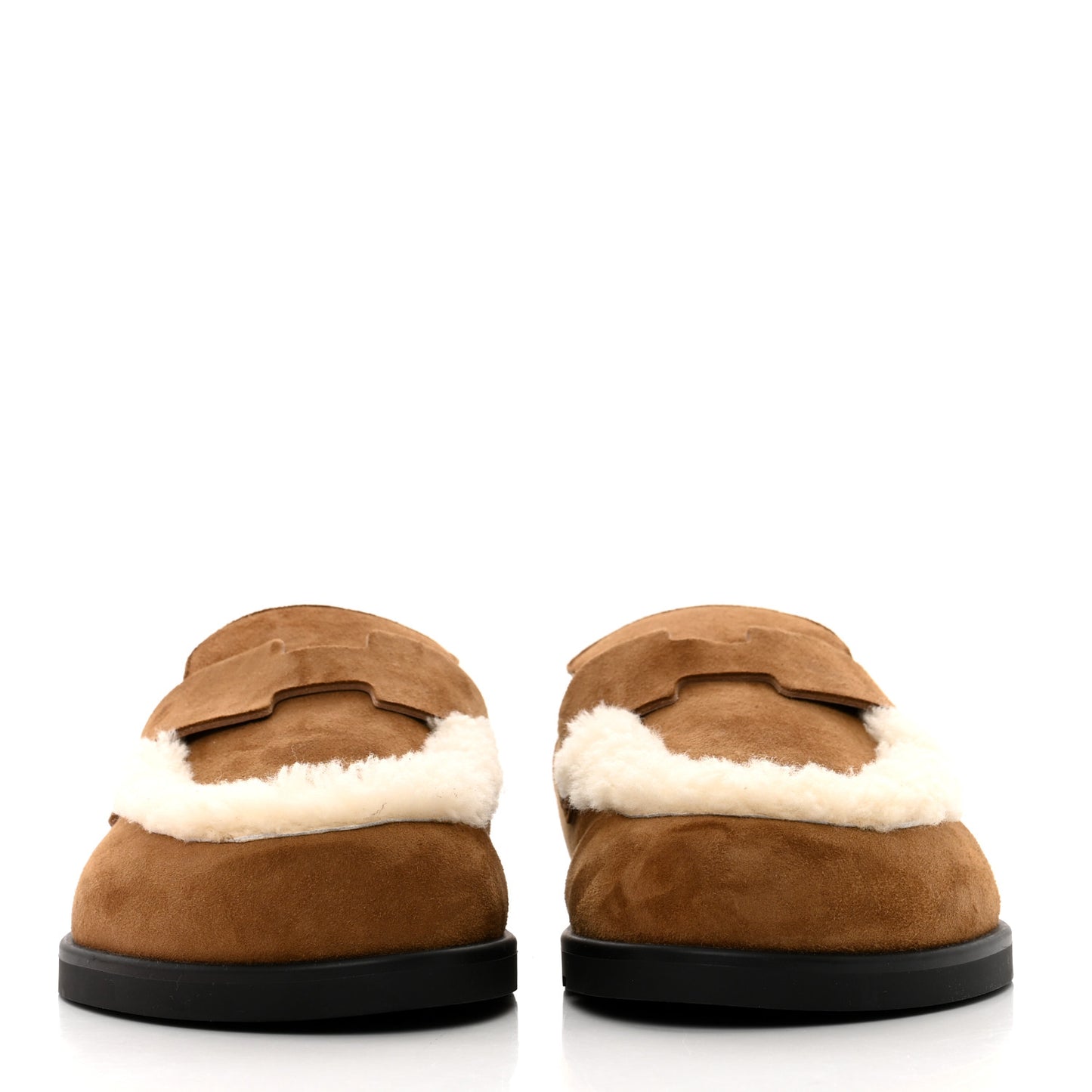 Suede Goatskin Shearling Go Mules 40.5 Brun Frume Ecru
