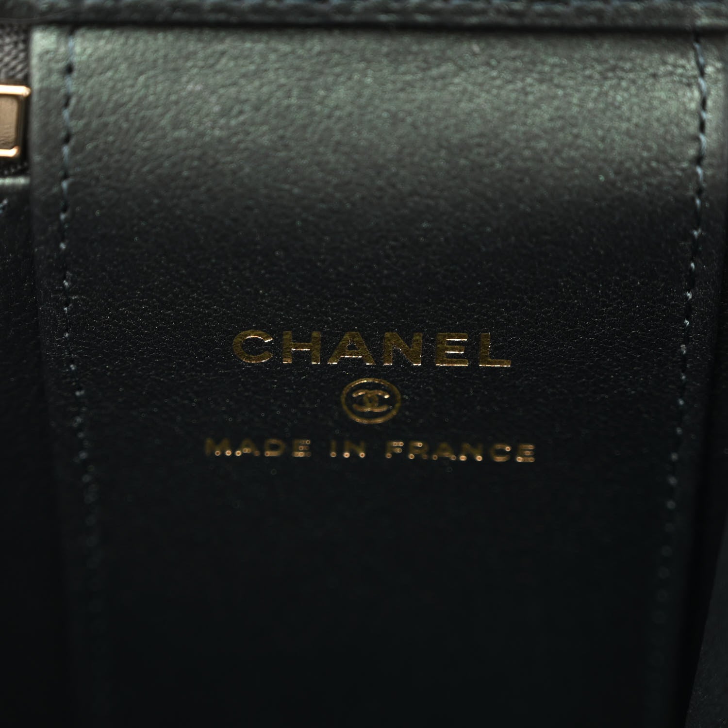 Chanel Iridescent Lambskin Quilted Mini Top Handle Vanity Case With Chain Dark Green 6 of 10