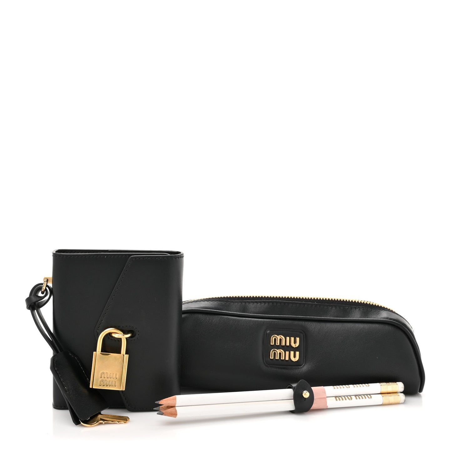 Nappa Diary Pencil Case Set Black