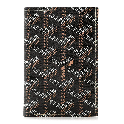 Goyard Goyardine Saint Pierre Card Holder Black Gold 1 of 12