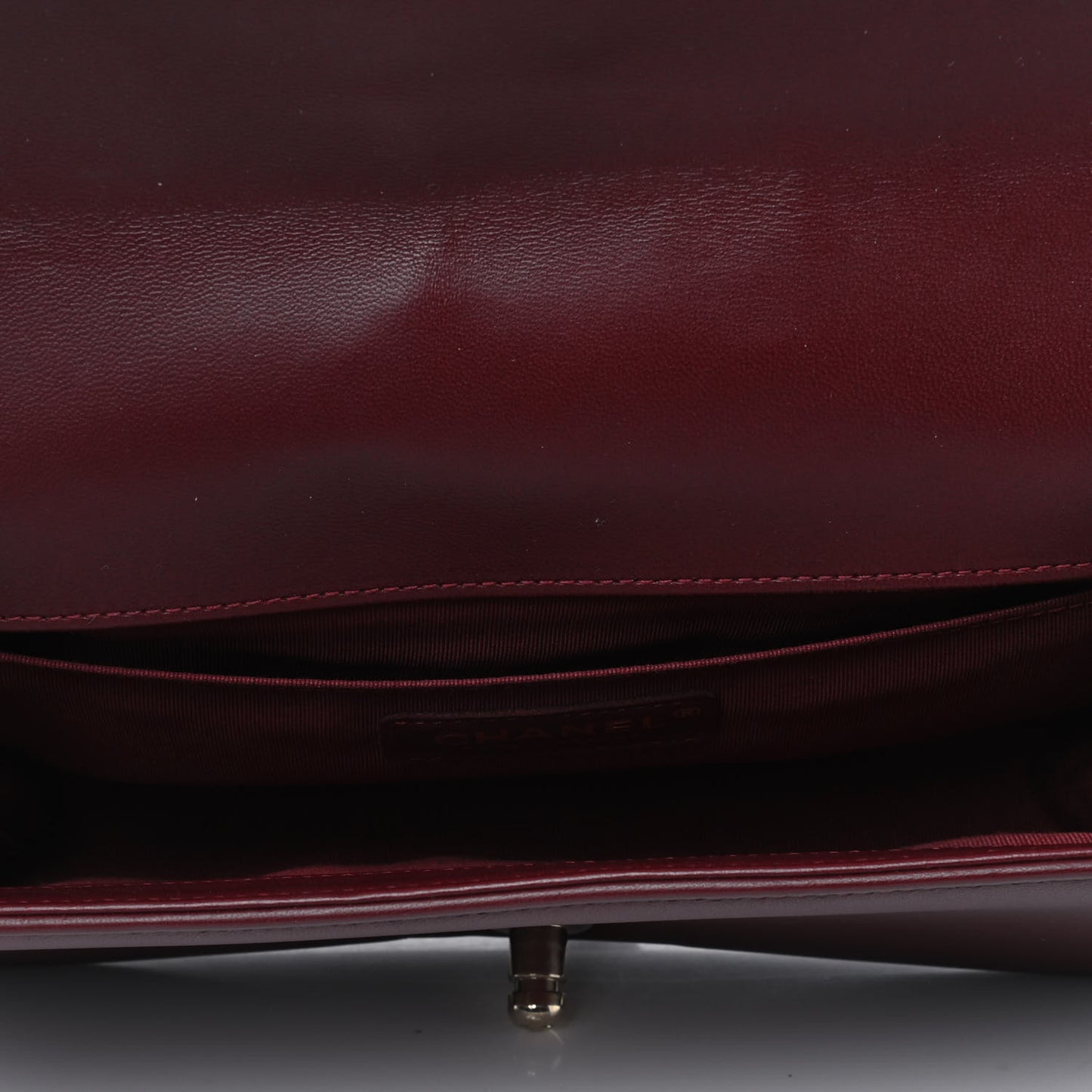 Lambskin Quilted Medium Boy Flap Burgundy