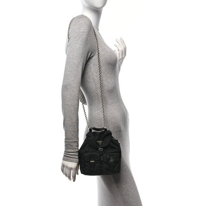 Prada Nylon Vela Mini Crossbody Backpack Black 2 of 13