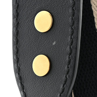 Christian Dior Canvas Embroidered Shoulder Strap Black 6 of 9