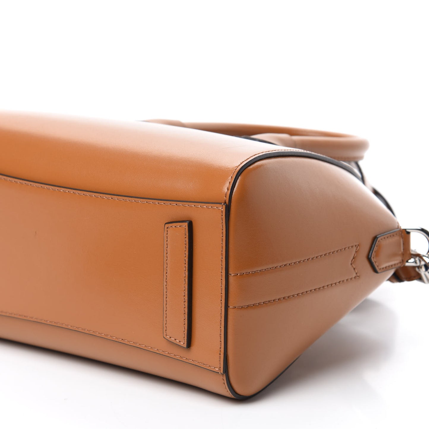 Shiny Lord Calfskin Mini Antigona Camel