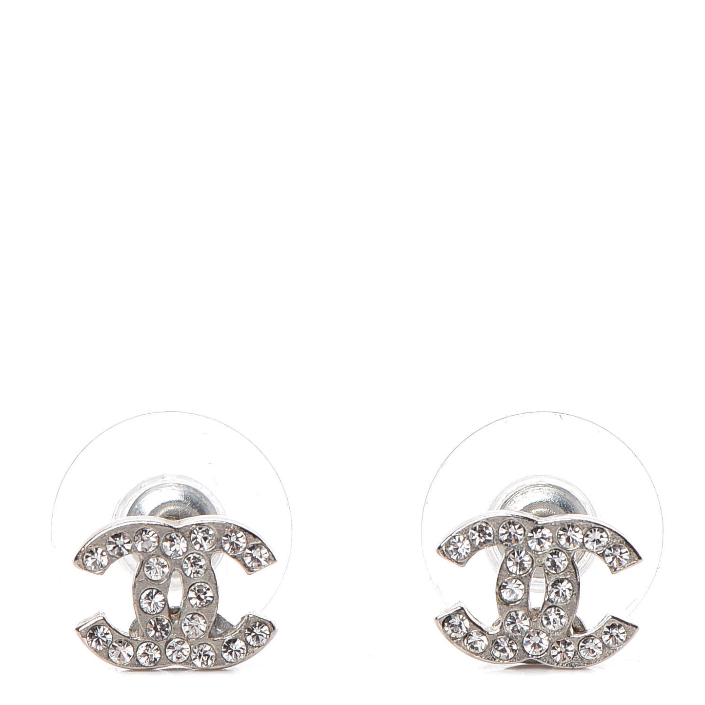 Crystal Mini Timeless CC Earrings Silver