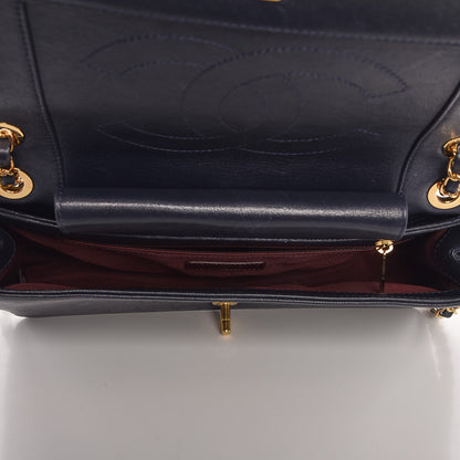 Chanel Sheepskin Quilted Vintage Mademoiselle Flap Navy 6 of 11