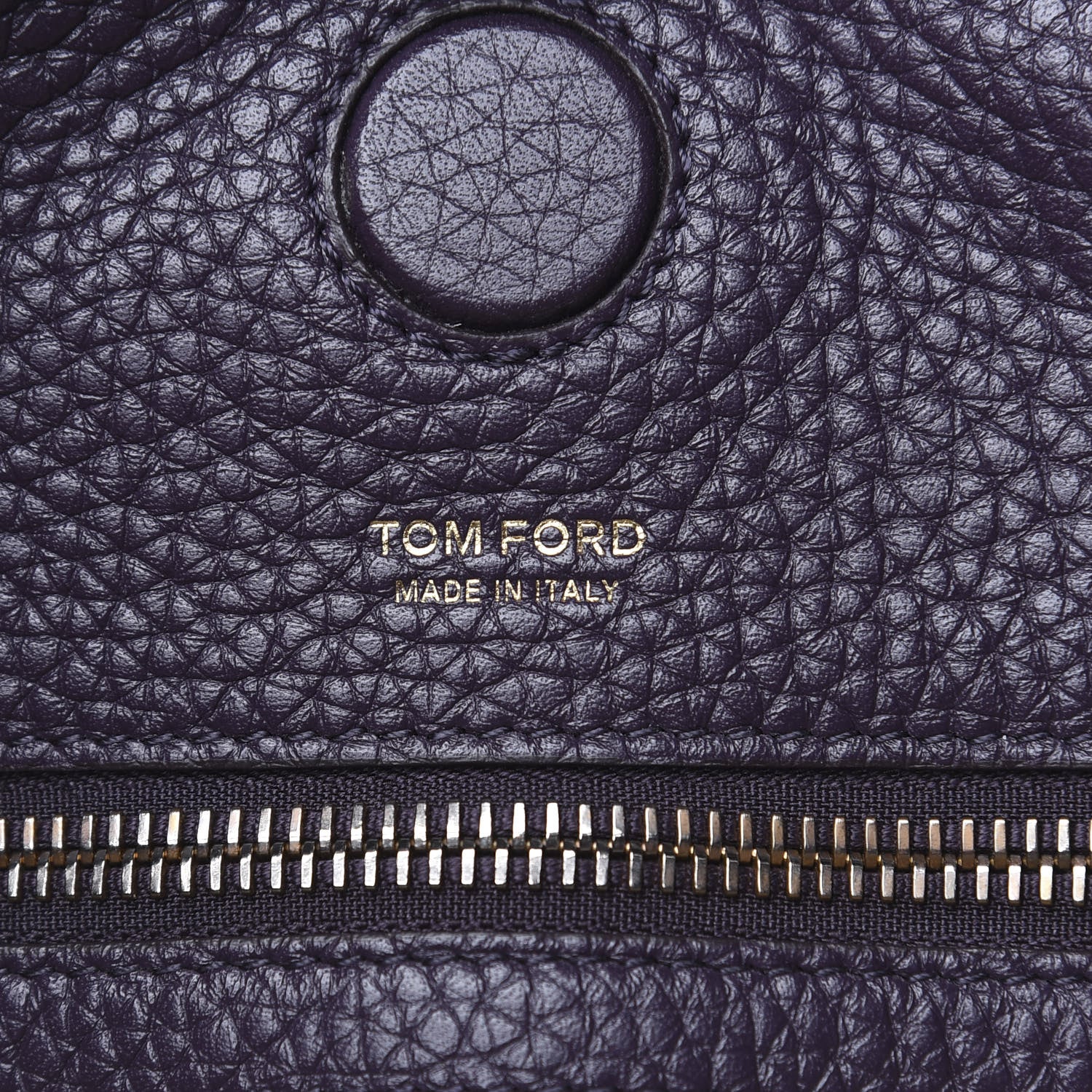 Tom Ford Pebbled Calfskin Small Alix Padlock Zip Hobo Bag Wine 10 of 11