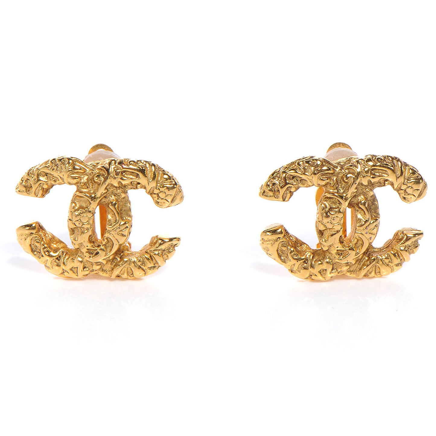 Antique CC Clip On Earrings Gold