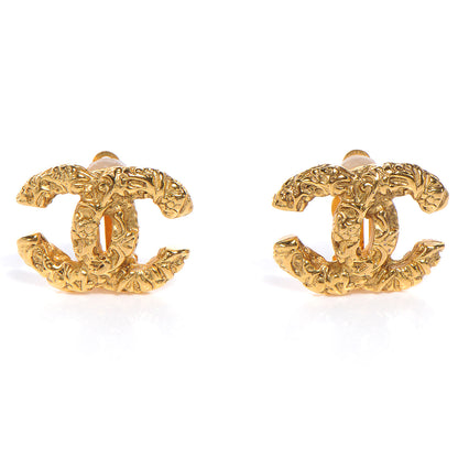 Chanel Antique CC Clip On Earrings Gold 1 of 4