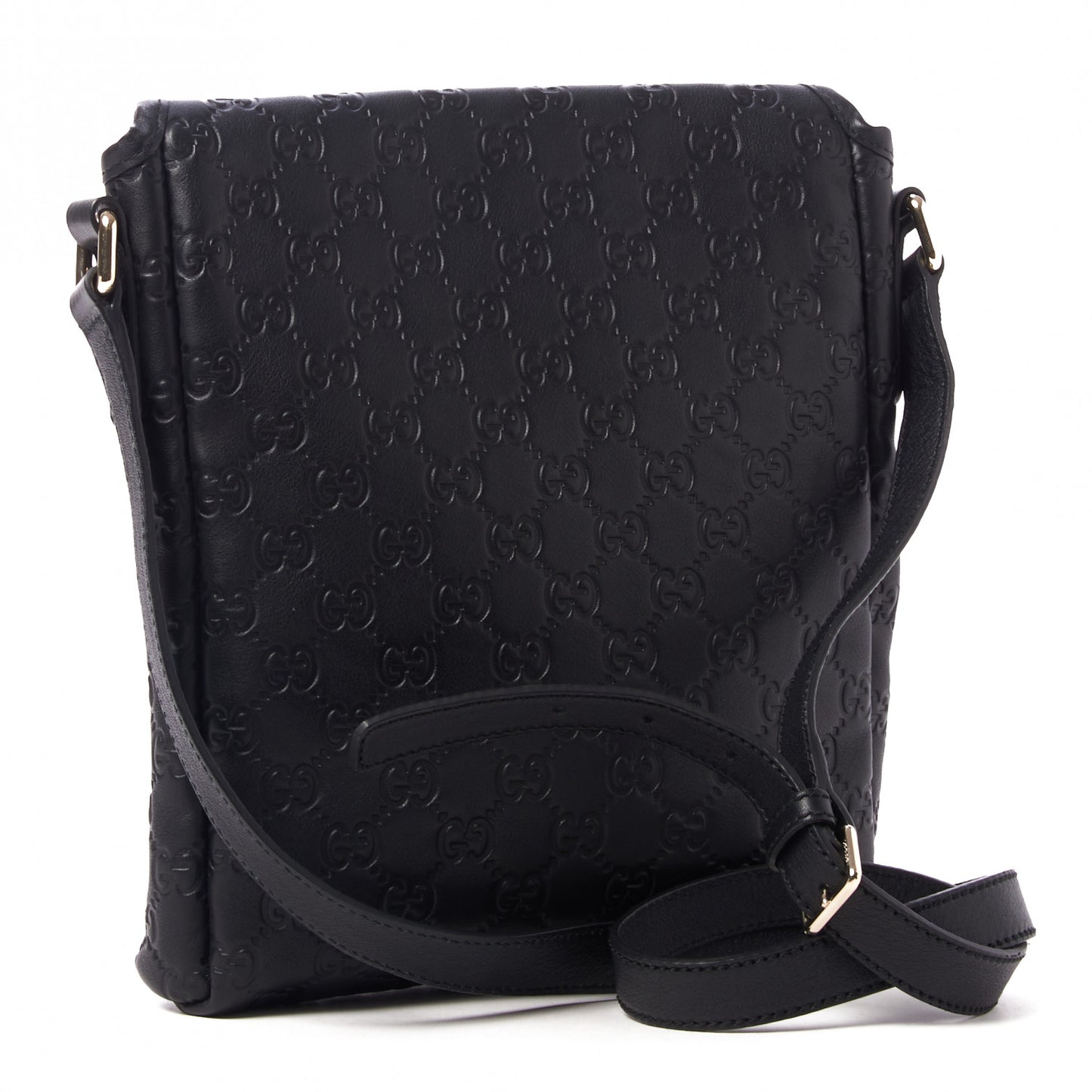 Guccissima Small Flap Messenger Bag Black