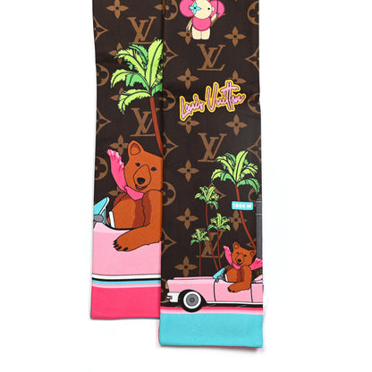 Louis Vuitton Silk Monogram 2021 Hollywood Christmas Animation Bandeau Marron 3 of 3