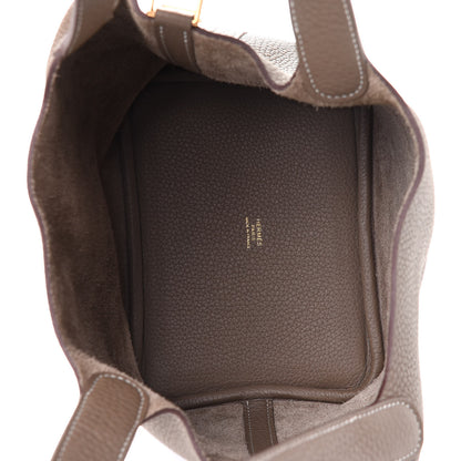 Hermes Taurillon Clemence Picotin Lock 18 PM Etoupe 4 of 4