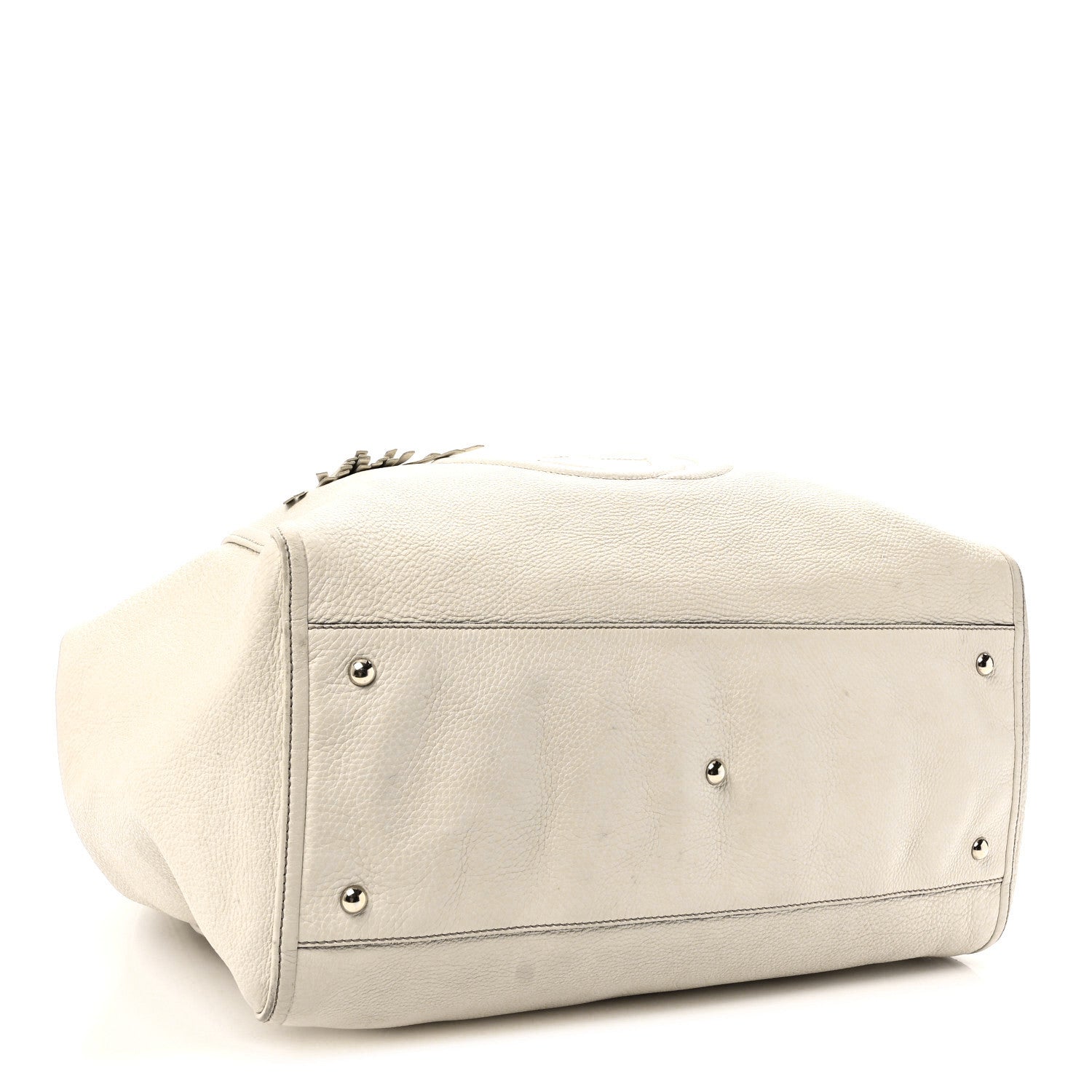 Gucci Pebbled Calfskin Large Soho Shoulder Bag Off White 4 of 12