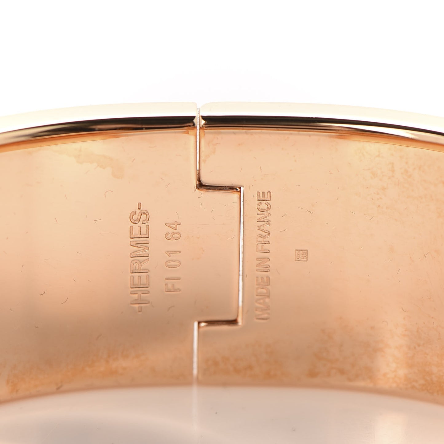 Enamel Wide Clic Clac H Bracelet PM Peach Melba