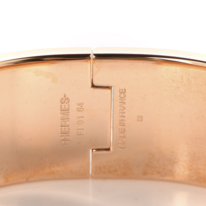 Hermes Enamel Wide Clic Clac H Bracelet PM Peach Melba 4 of 5