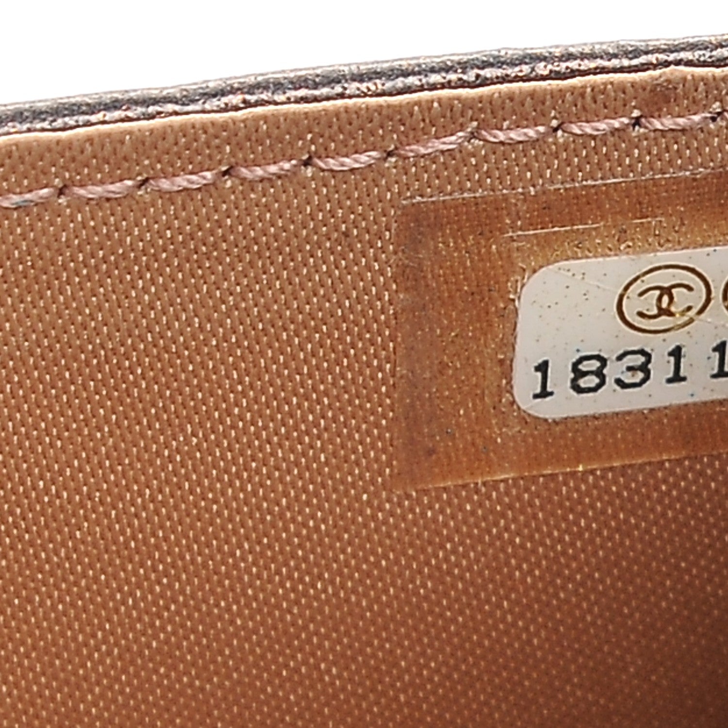 Chanel Metallic Lambskin Camellia Embossed Card Holder Brown 7 of 9