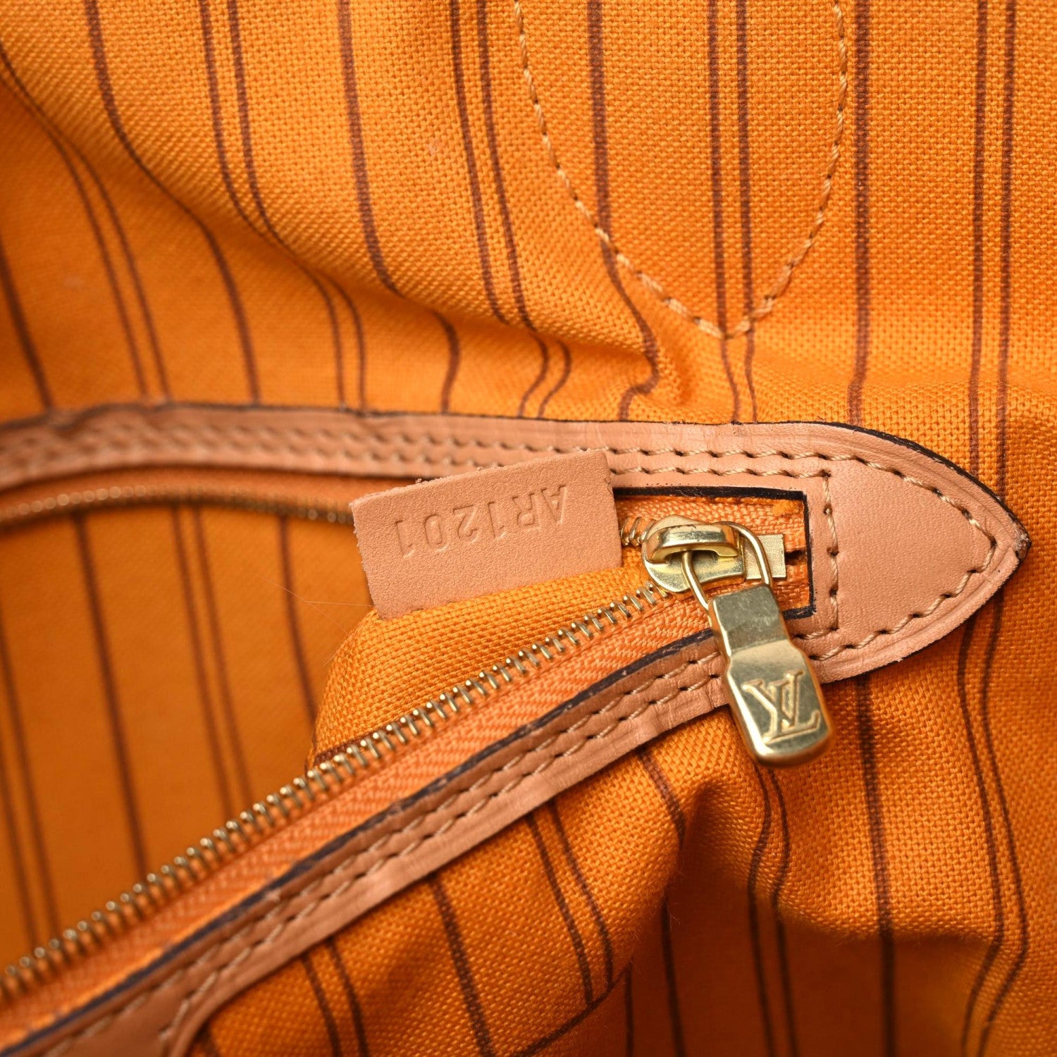 Louis Vuitton Damier Azur Braided Neverfull MM Orange 7 of 27