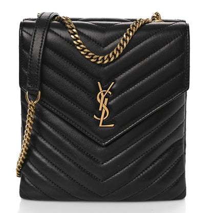 Saint Laurent Lambskin Quilted Double Flap Bag Black 1 of 8