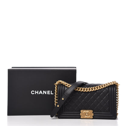 Chanel Caviar Quilted Medium Boy Flap Black 11 of 11
