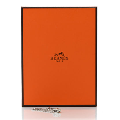 Hermes Lacquered Palladium Mini Pop H Pendant Necklace White 6 of 6