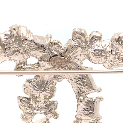 Chanel Pearl Crystal CC Flower Brooch White Nacre Gold 5 of 5
