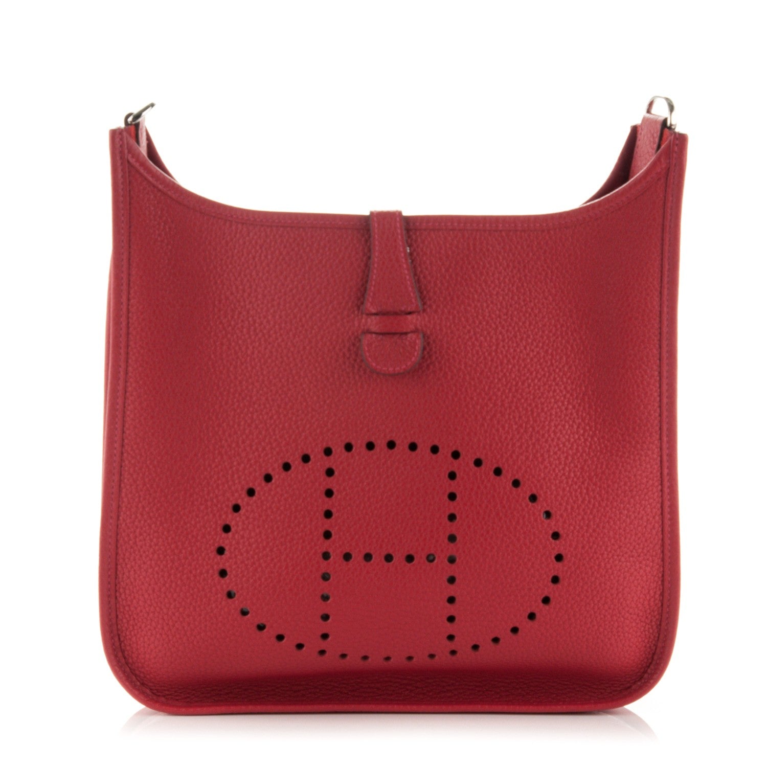 Hermes Taurillon Clemence Evelyne III PM Rouge Garance 1 of 7