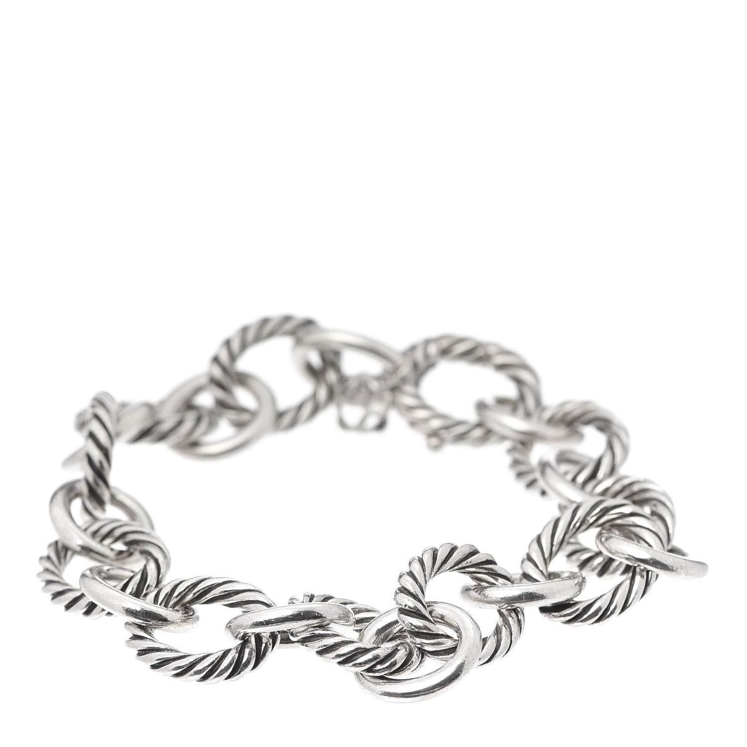 David Yurman Sterling Silver 12mm Large Oval Link Bracelet 1 of 4