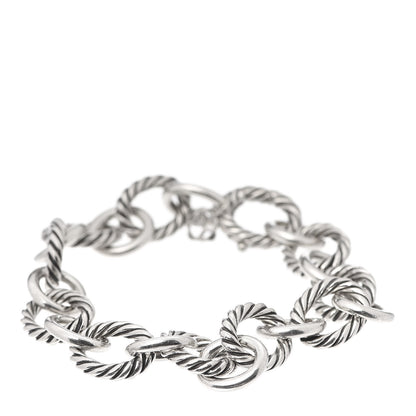 David Yurman Sterling Silver 12mm Large Oval Link Bracelet 1 of 4