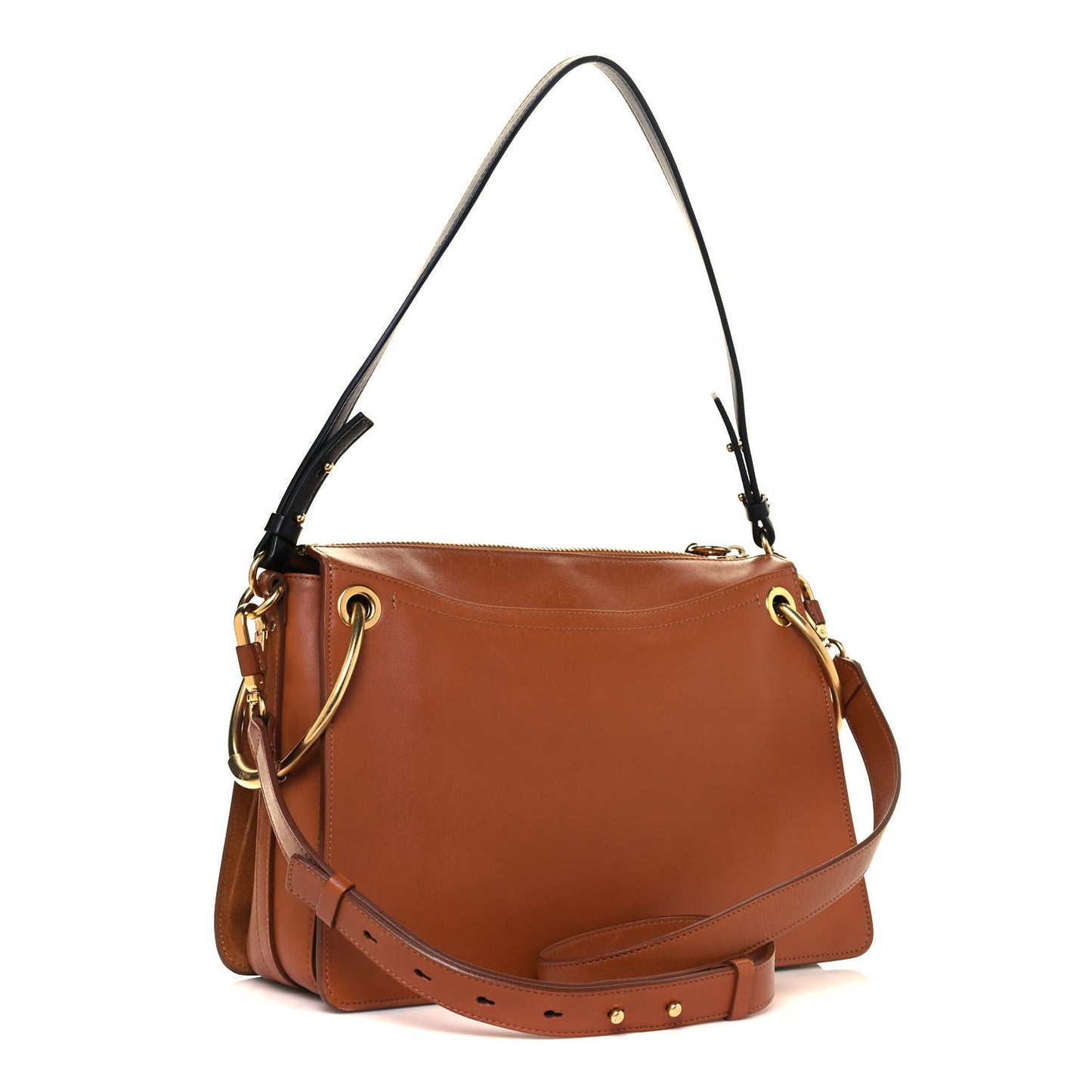Calfskin Suede Medium Roy Bag Caramel