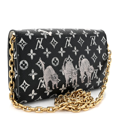 Louis Vuitton Catogram Twist Chain Wallet Black 3 of 12