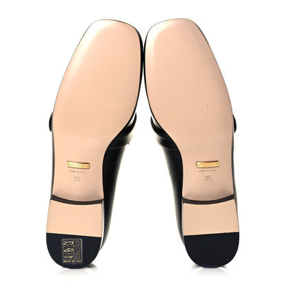 Gucci Malaga Kid Womens GG Marmont Loafers 35 Black 5 of 11