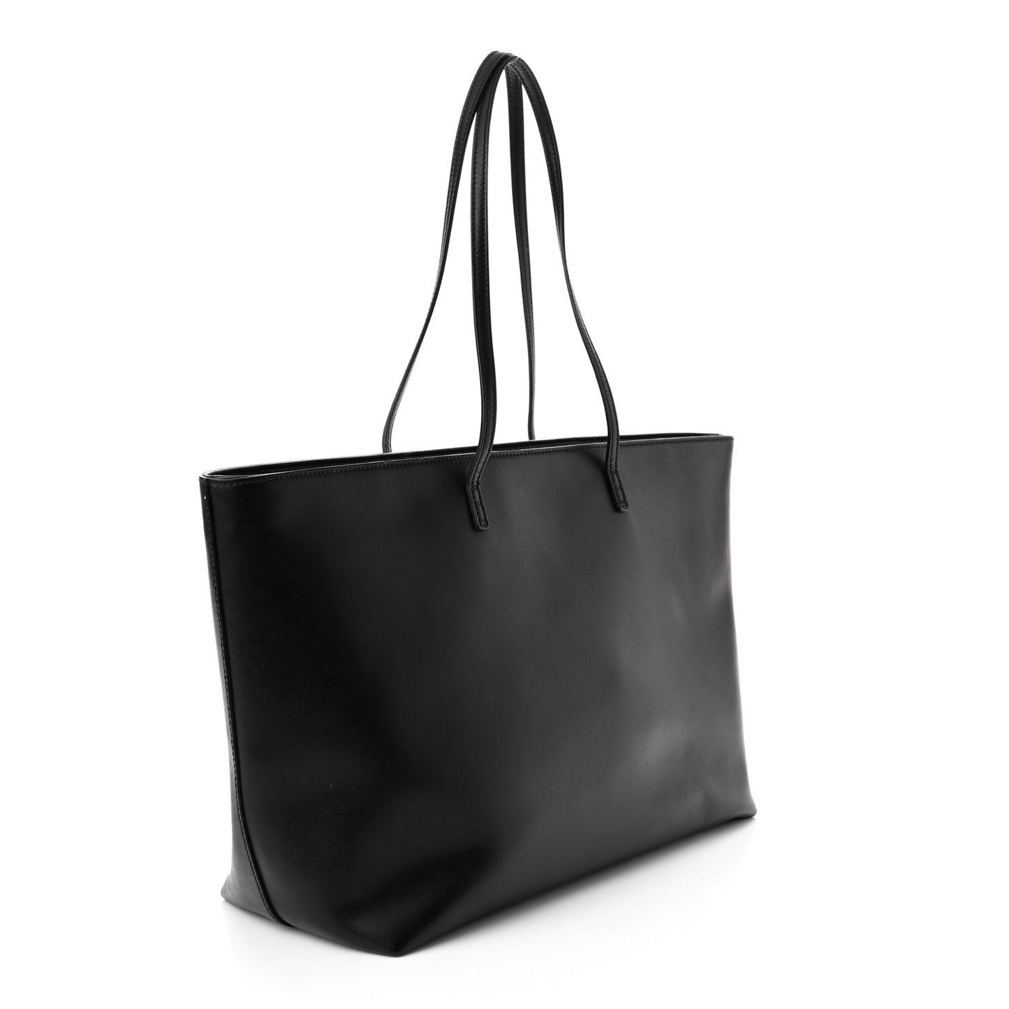 Vitello Liberty Lucido Metal Monster Eyes Medium Roll Tote Black