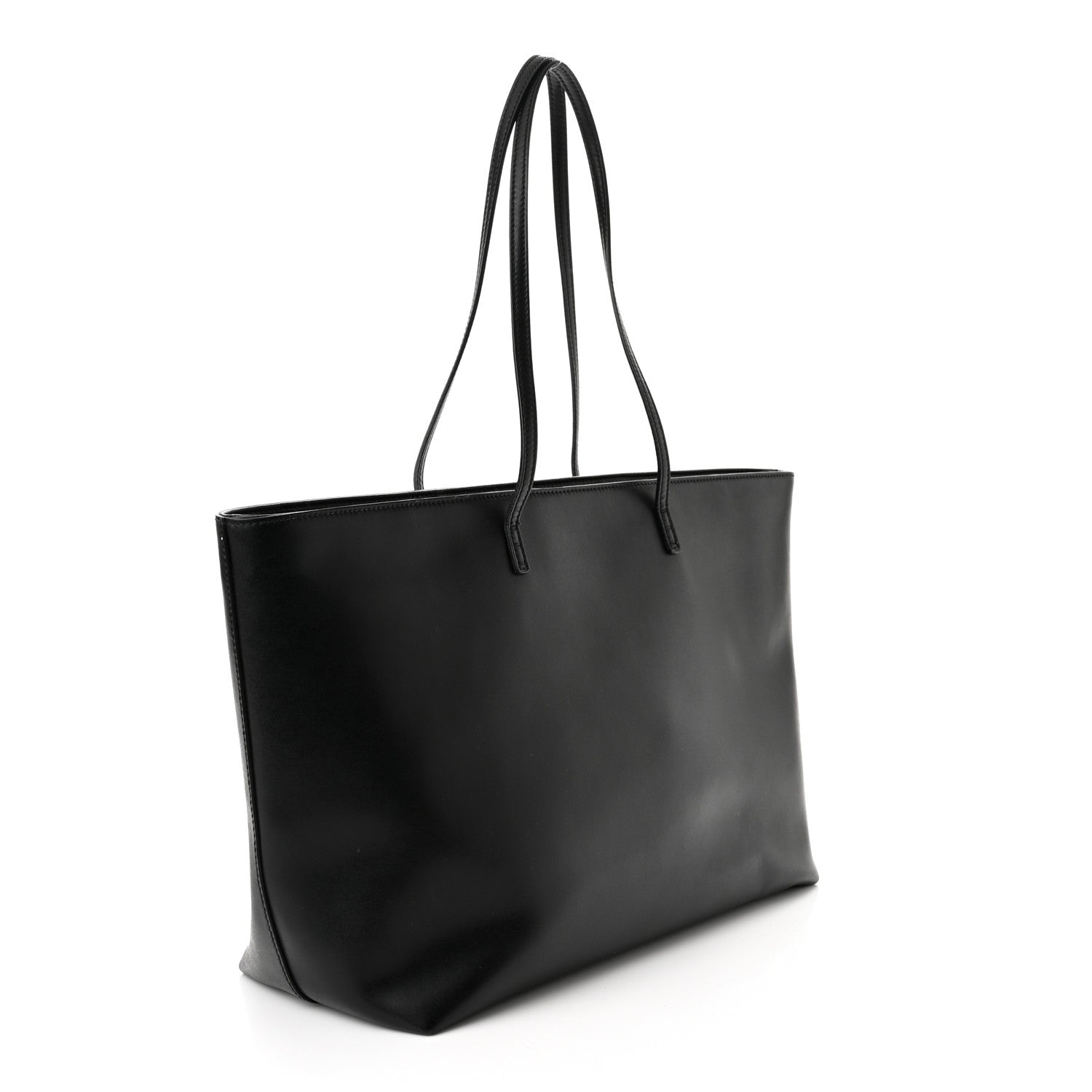 Fendi Vitello Liberty Lucido Metal Monster Eyes Medium Roll Tote Black 3 of 10