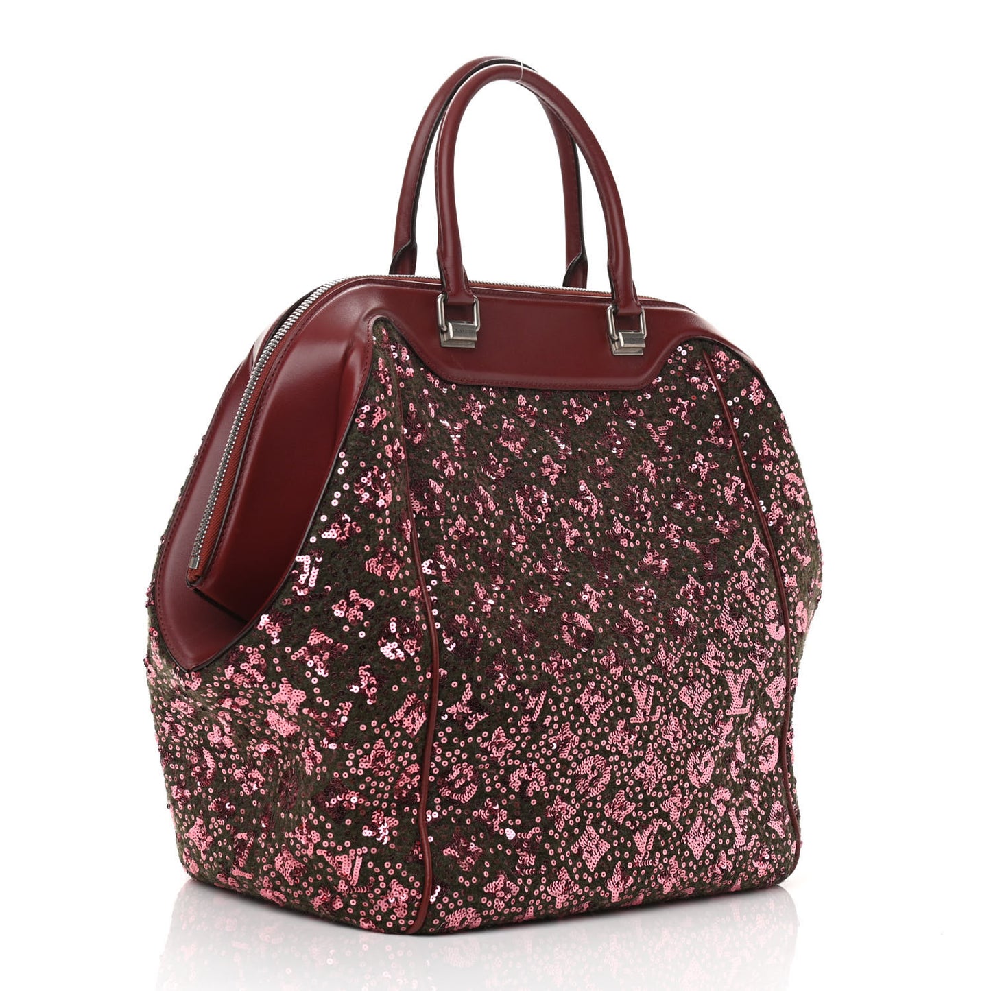 Sequin Monogram Sunshine Express North South Burgundy