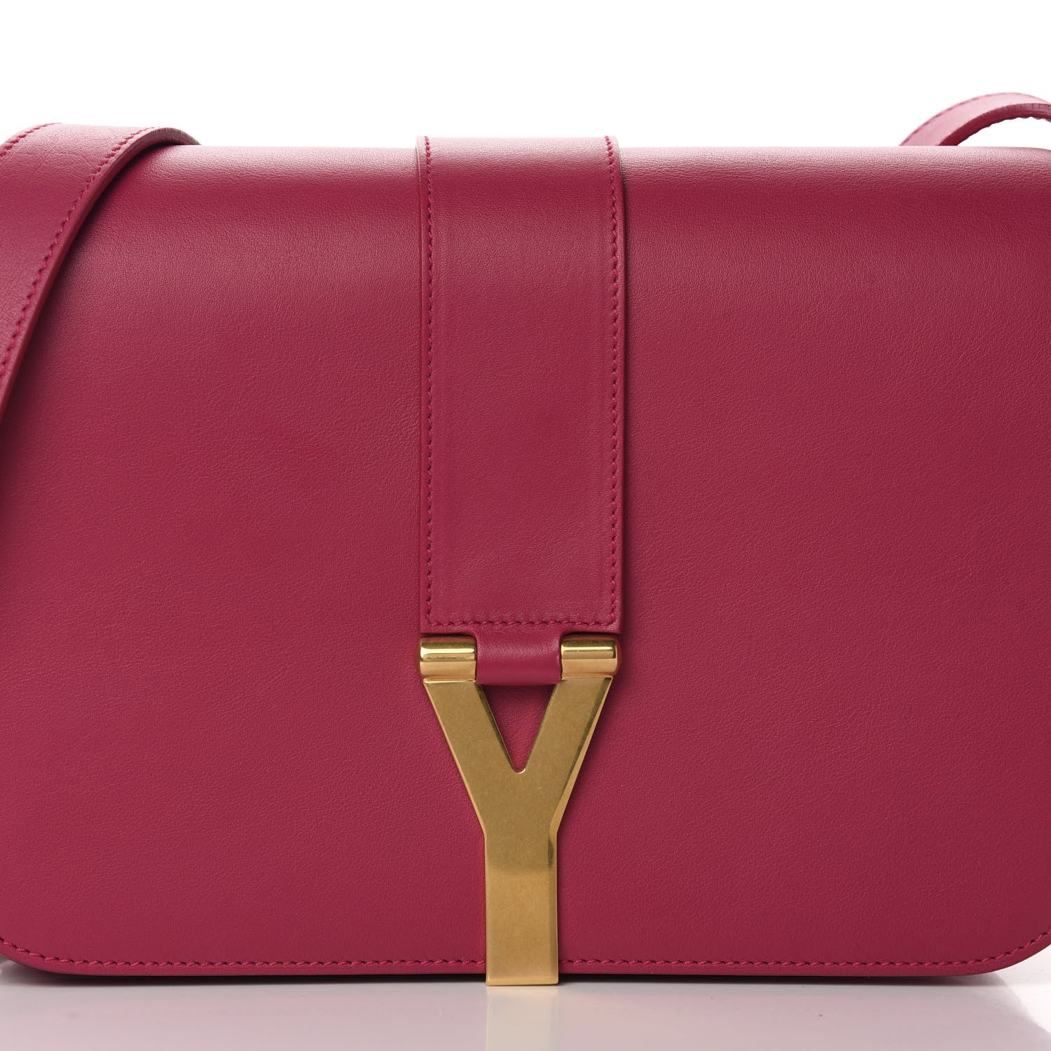 Saint Laurent Calfskin Classic Y Satchel Fuchsia 11 of 12
