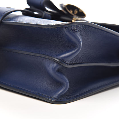 Chloe Calfskin Lizard Embossed Small Aby Day Shoulder Bag Captive Blue 10 of 11