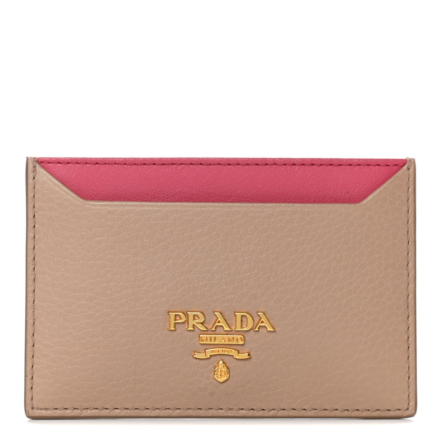 Prada Daino Colour Card Holder Cammeo Peonia 1 of 8