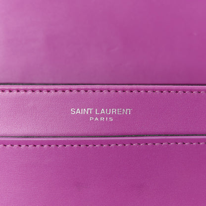 Saint Laurent Box Calfskin Monogram Medium Solferino Satchel Fuchsia 8 of 11