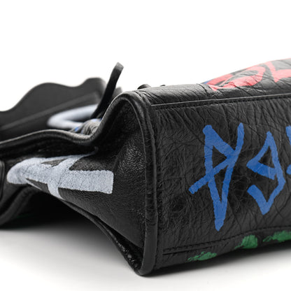 Balenciaga Agneau Graffiti All Over Classic Hardware S City Black Vert Rouge 8 of 9