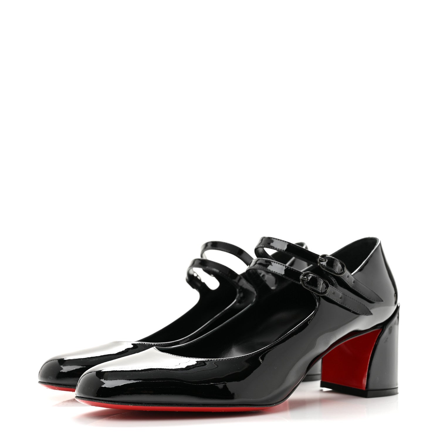 Christian Louboutin Patent Miss Jane Mary Janes 55 Pumps 39.5 Black 4 of 8