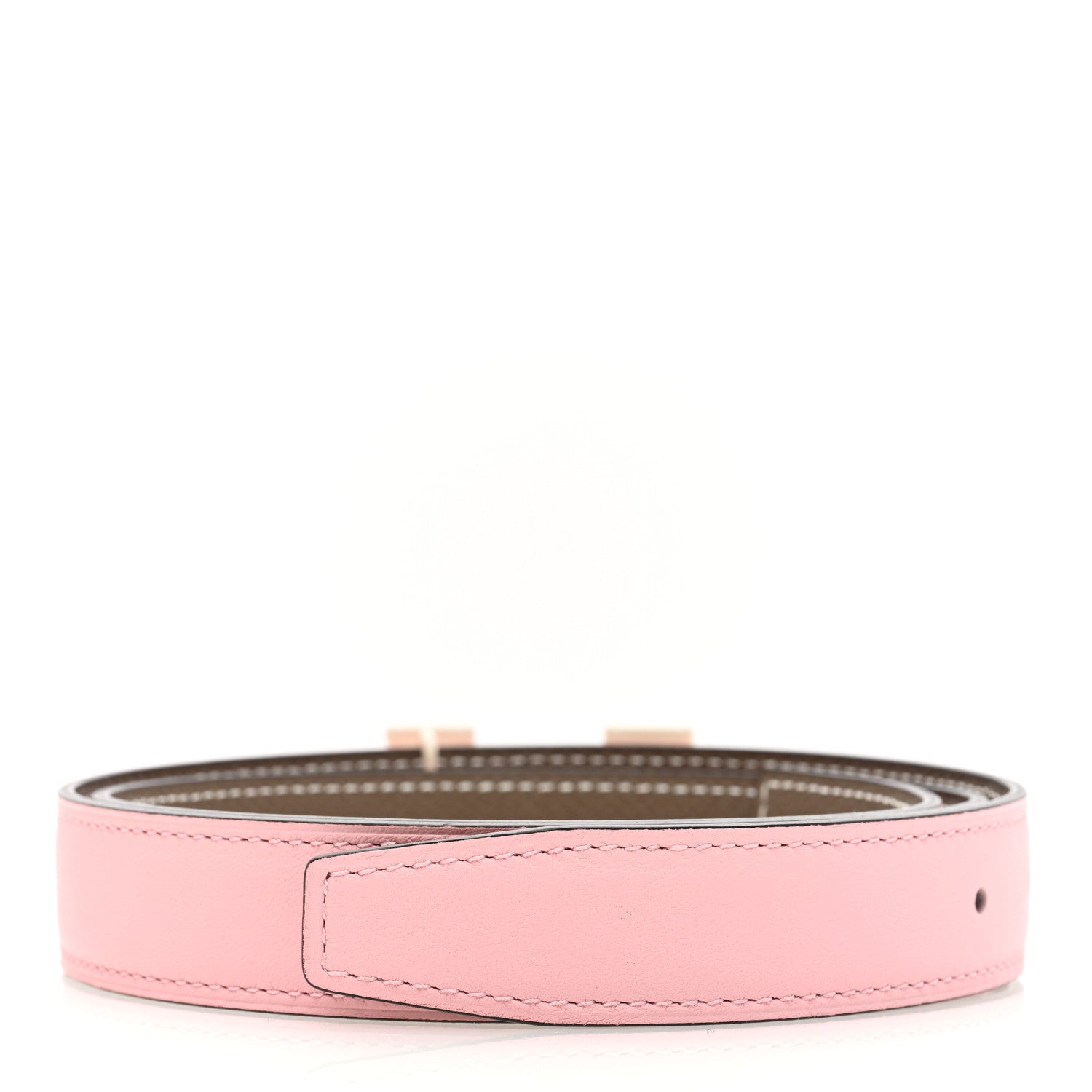Hermes Swift Epsom H Email Belt 80 32 Rose Sakura Etoupe 2 of 6