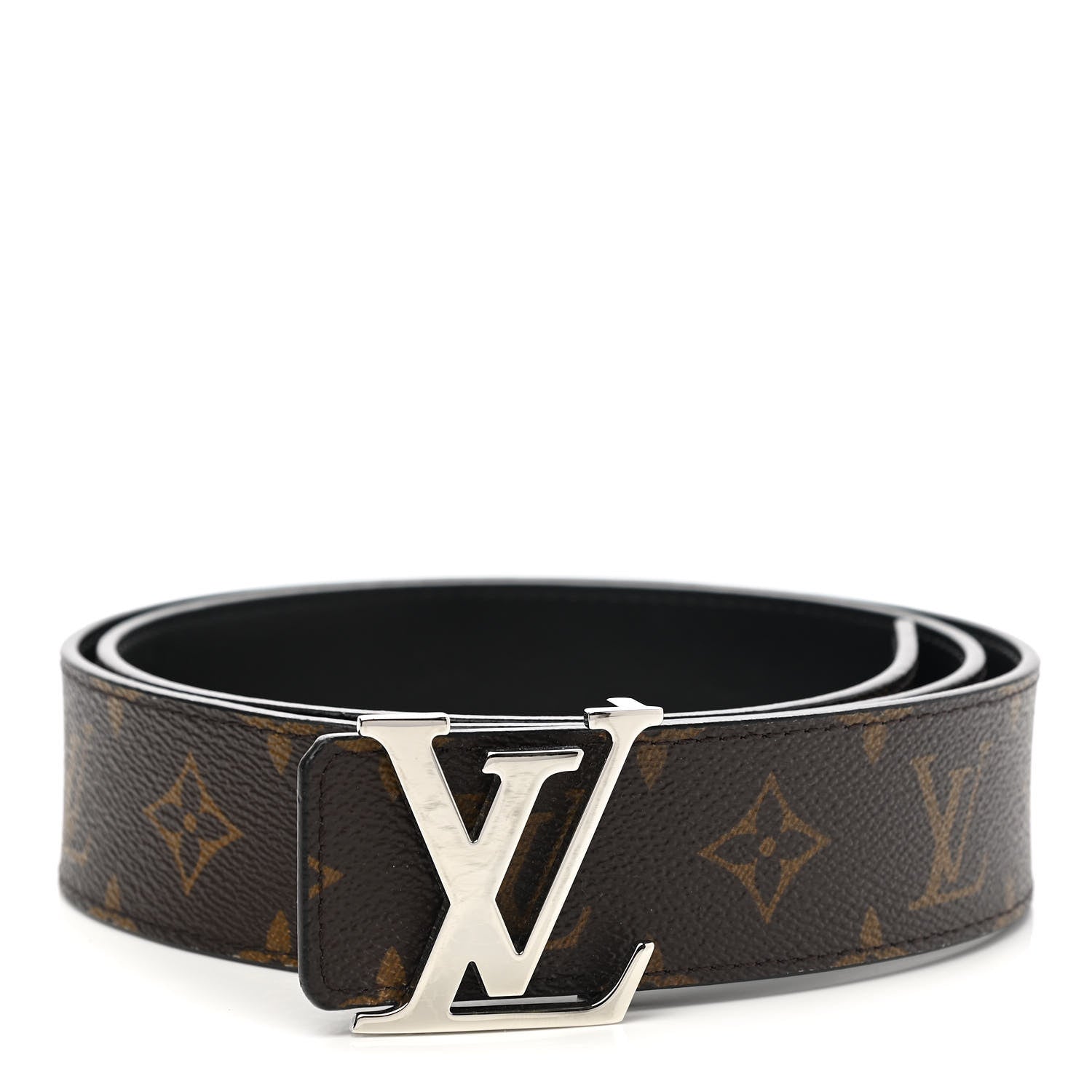 Louis Vuitton Calfskin Monogram 40mm LV Initiales Reversible Belt 95 38 Black 1 of 6