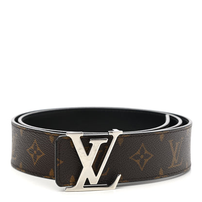 Louis Vuitton Calfskin Monogram 40mm LV Initiales Reversible Belt 95 38 Black 1 of 6