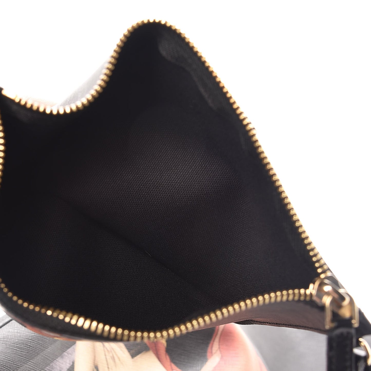 Textured Coated Canvas Bambi Print Large Antigona Tote Black