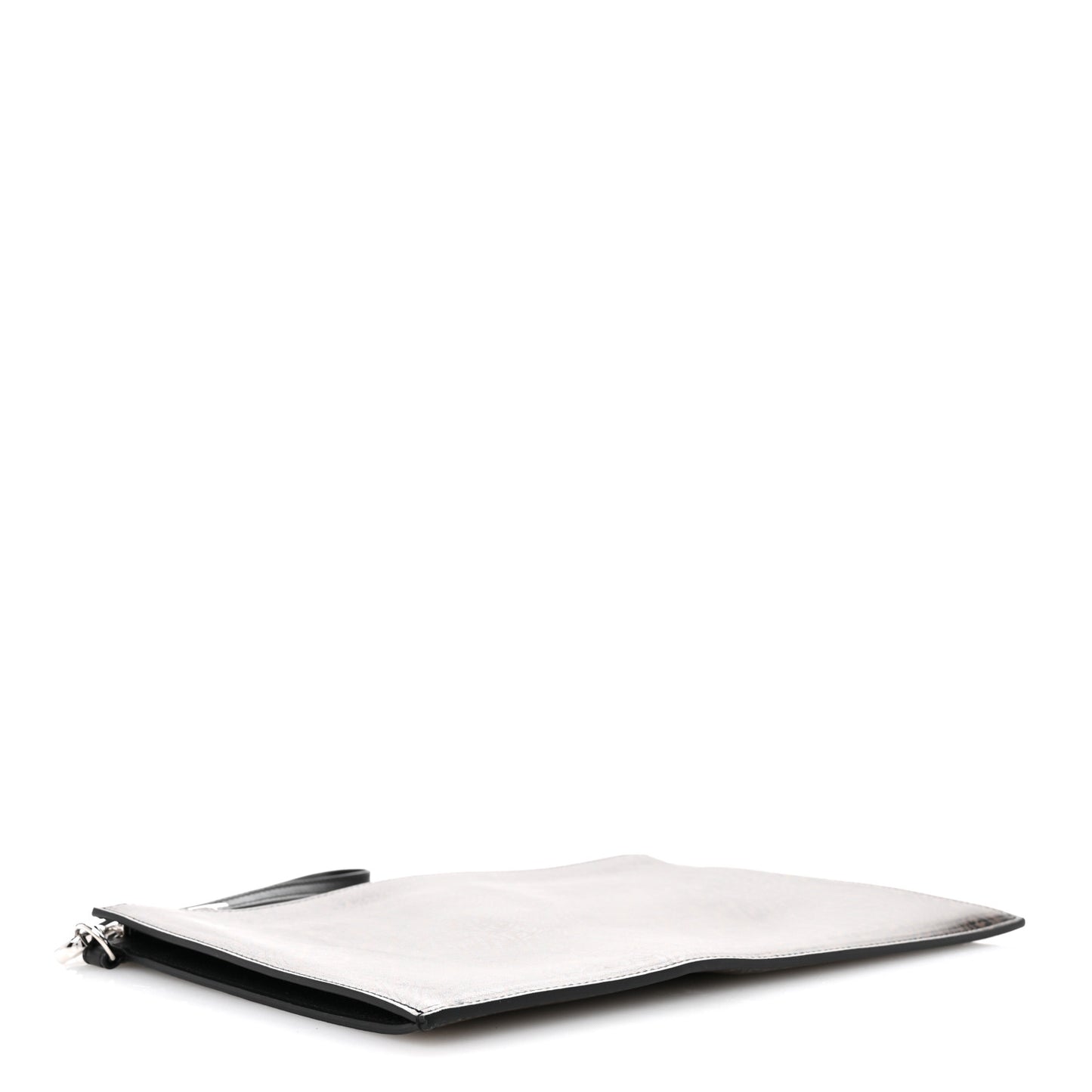 X SARAH COLEMAN Vitello Grace Light Micro FF Vertigo Embossed Flat Clutch Maya Black
